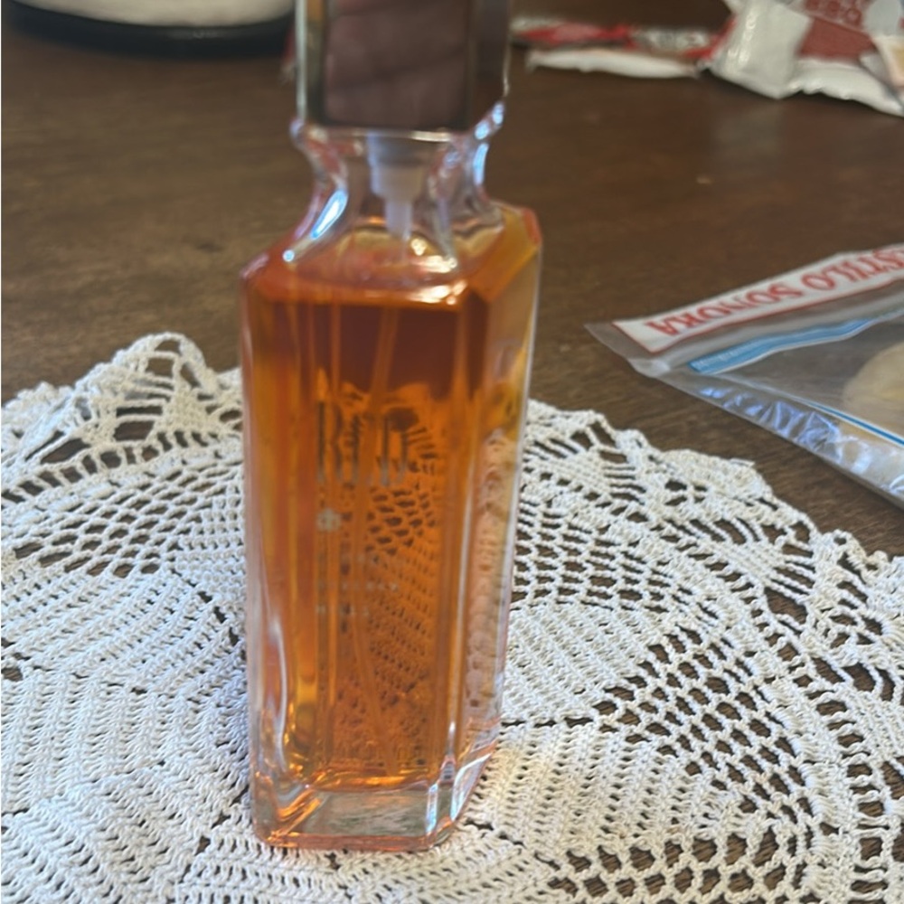 Red Beverly Hills Orange Glass Perfume Bottle